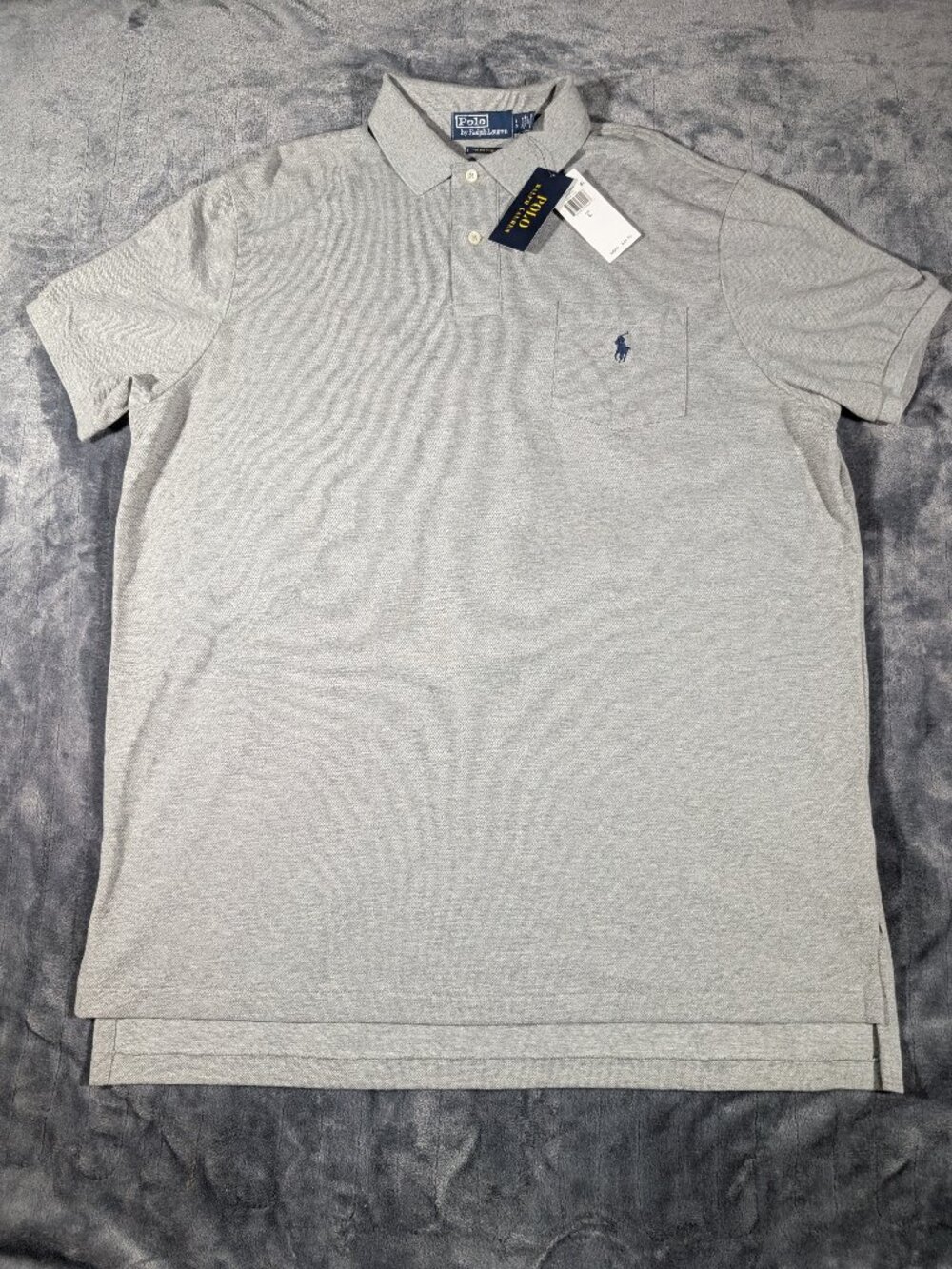Polo Ralph Lauren Mens Polo Shirt, Sz L, Short Sleeve Cotton Pullover NWT, 1285